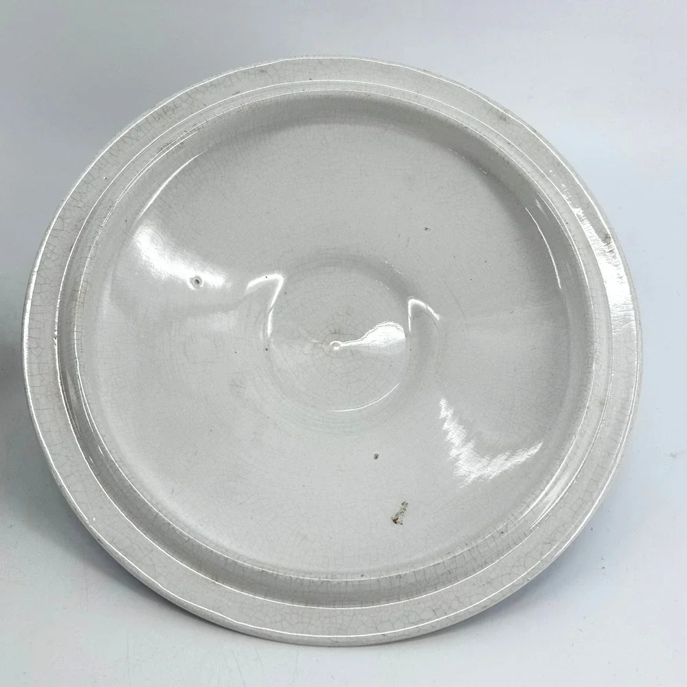 Booths Silicon China Blue Willow Tureen Serving Bowl England Pagoda Pattern